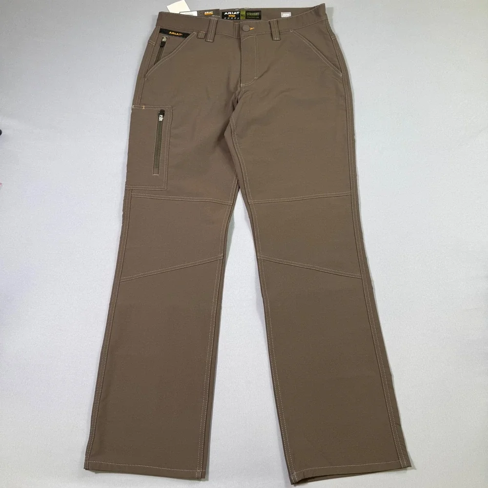 Ariat Rebar M5 Dritek Work Pants Mens 33/32 Brown Straight Leg DuraStretch NWT